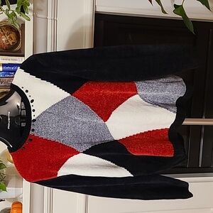 ALFRED DUNNER CHENILLE SWEATER WOMENS SIZE 1X JEWELED COLLAR